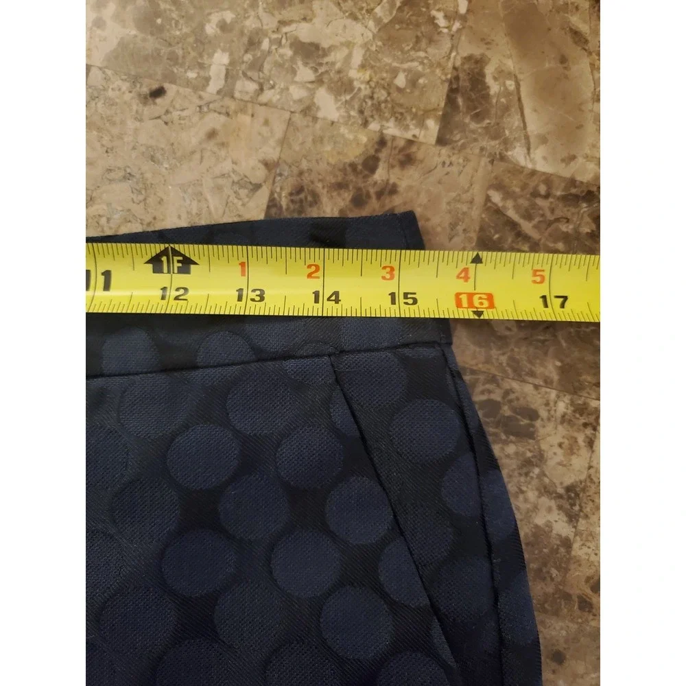 Banana Republic pencil skirt sz 4 Blue dot print work office career lined pocket